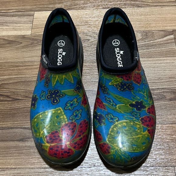 Sloggers Women's Waterproof Rain and Garden Shoe Slip on‎ Midsummer Blue Size 7 - Picture 1 of 7